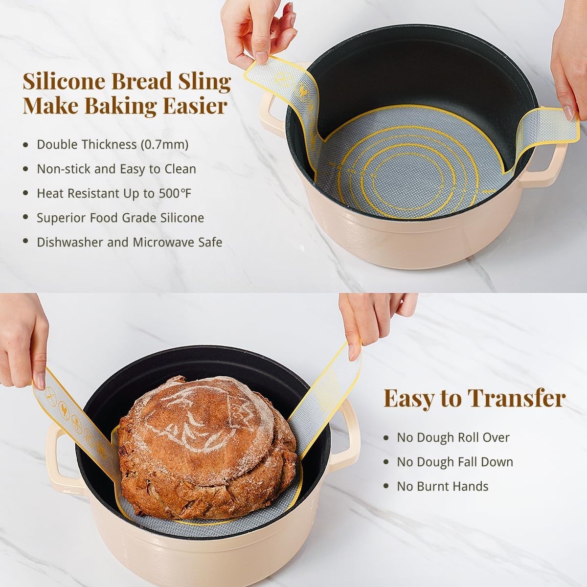Sourdough Starter Kit, 9 Inch Bread Proofing Basket Tools, Bread Making Supplies