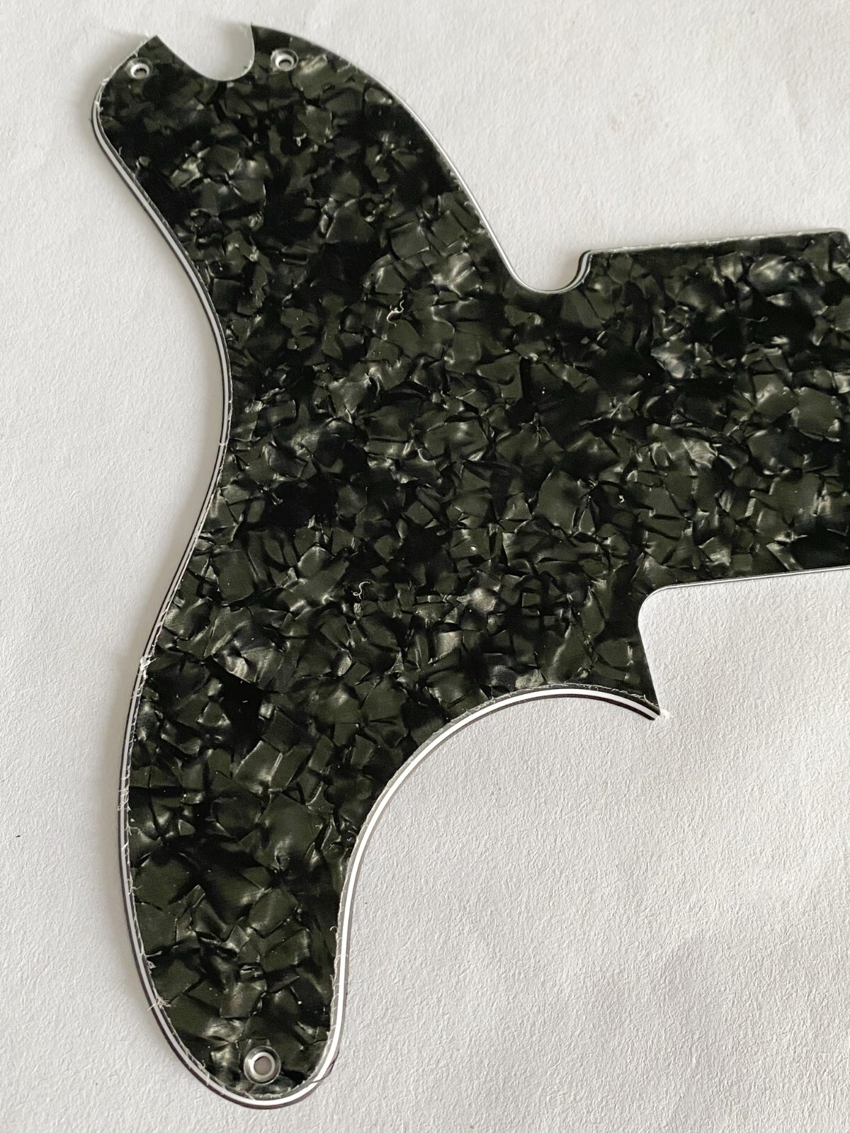 Guitar Pickguard for Fender Telecaster Precision Bass Style,4 Ply Black Pearl