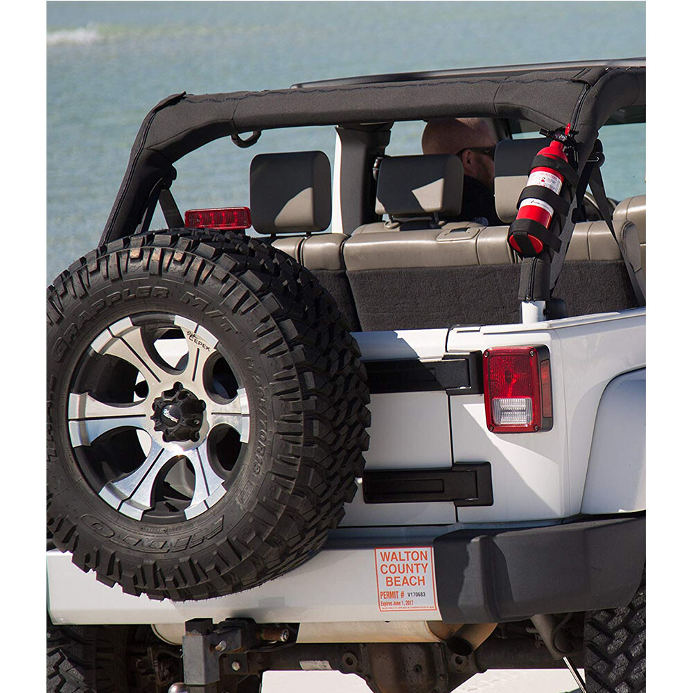 Car Roll Bar Fire Extinguisher Holder Mount Bracket Adjustable for Jeep Wrangler