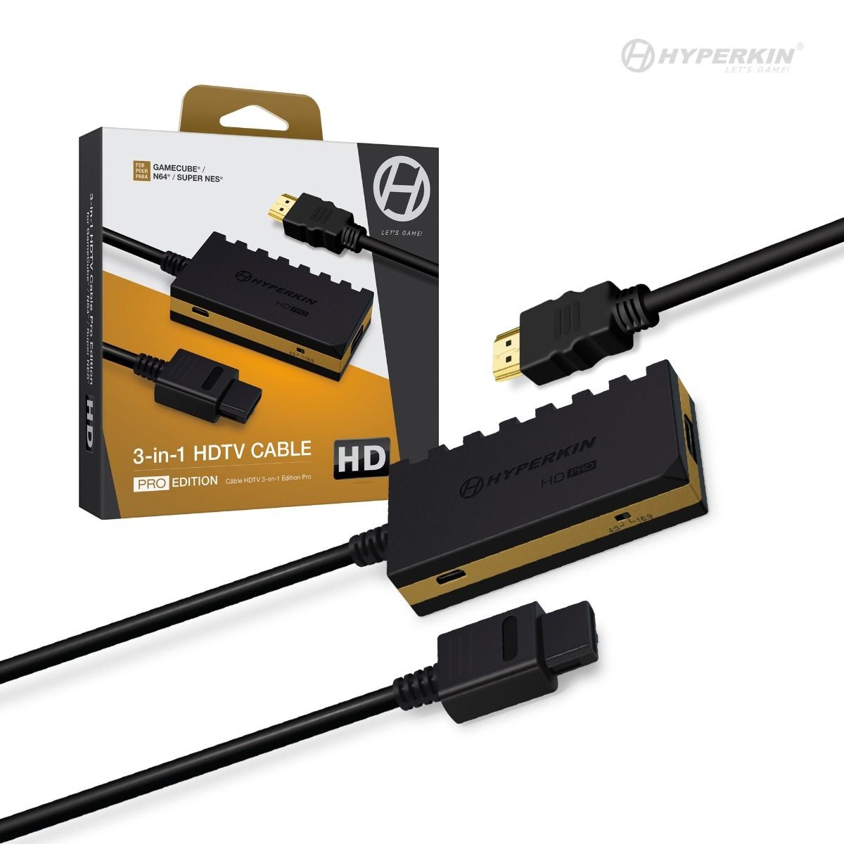 New 720p HDTV Cable HD Pro Edition W/ 4 Visual Modes for SNES , N64, GC to HD TV