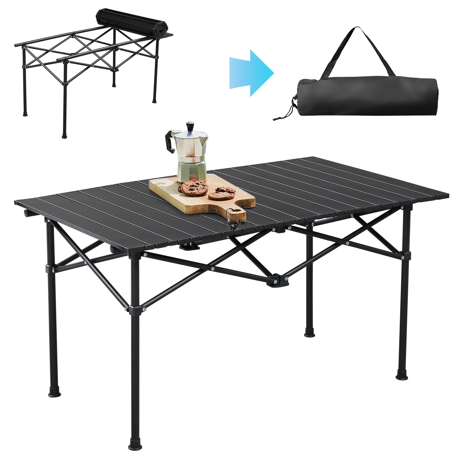 Portable Folding Camping Table, Ultralight Collapsible Table Outdoor Camp Table