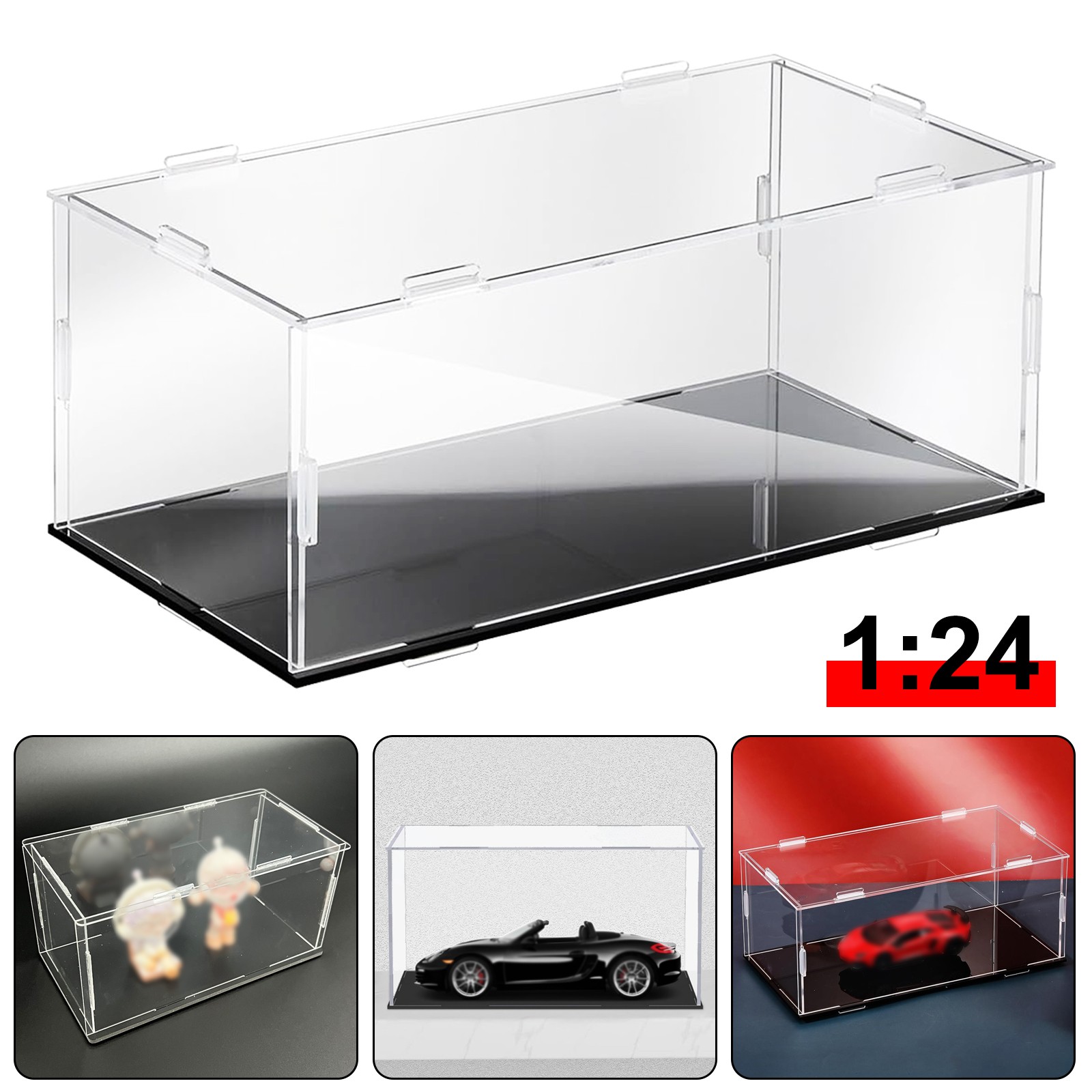 Acrylic Model Car Display Case 1: 24 Scale Clear diecast Display Boxes