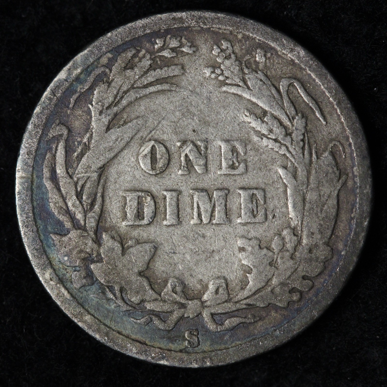 1895-S Barber Silver Dime VG E250 DSEU