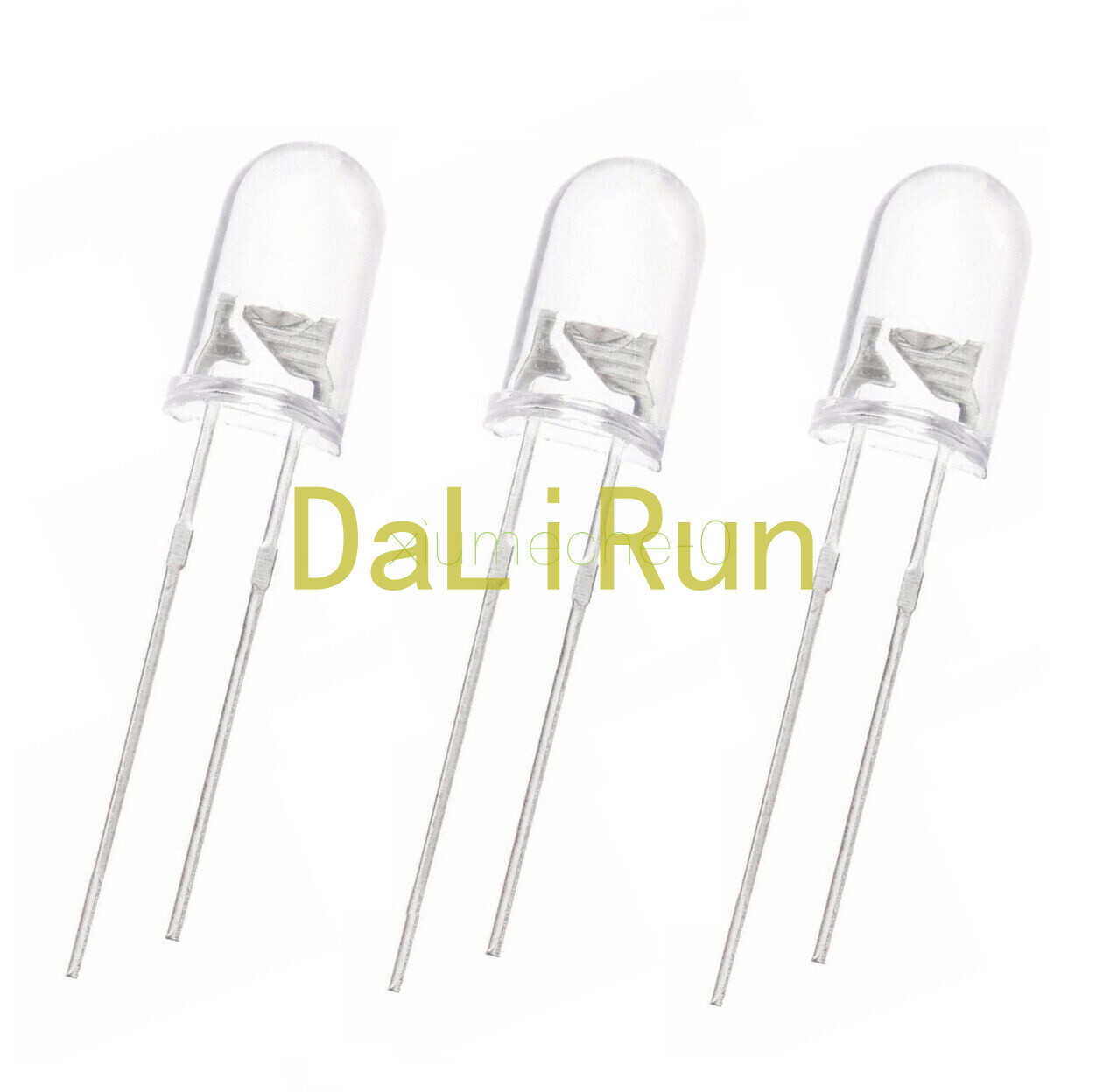 100Pcs F5 5MM White Color White Light Round Superbrigh​t LED Lamp