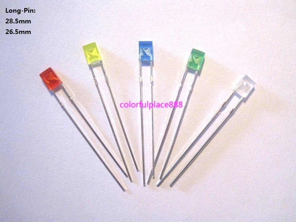 2x3x4mm Diffused Red Yellow Blue Green White LED Diodes Rectangular Leds Light