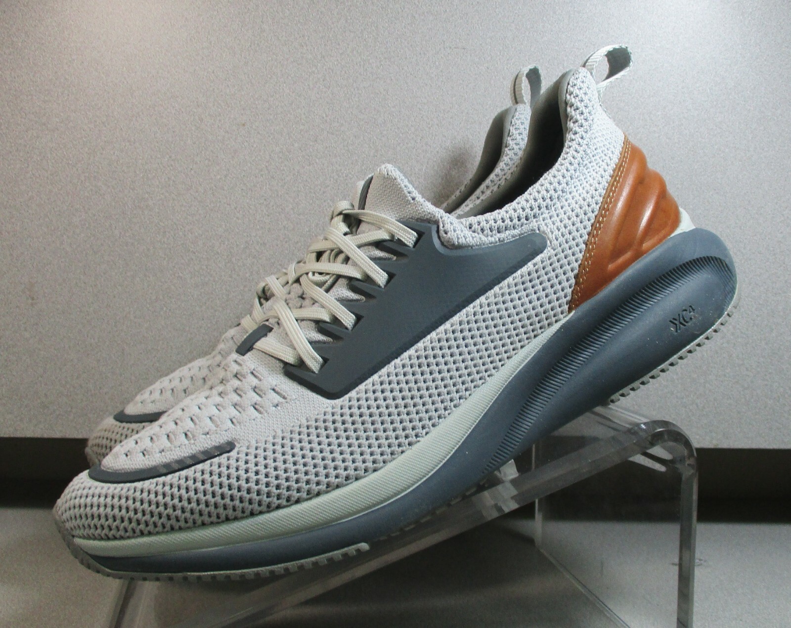 256559 MS50 AMHERST JOGGER MEN'S SHOE 11.5 M GRAY KNIT LACE UP JOHNSTON & MURPHY