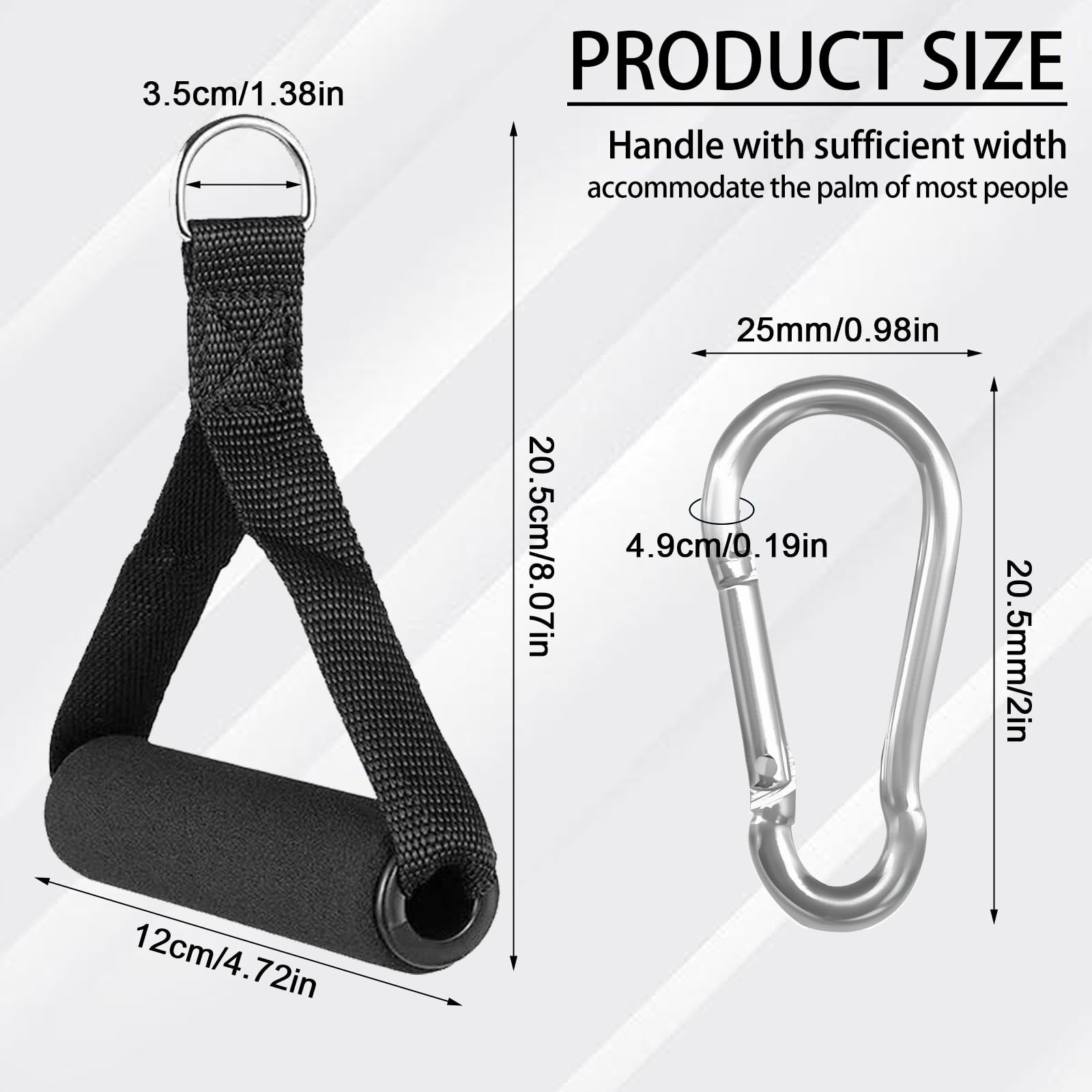 4 Pack Exercise Handles Gym Handle Equipment for Cable Machine Attachments