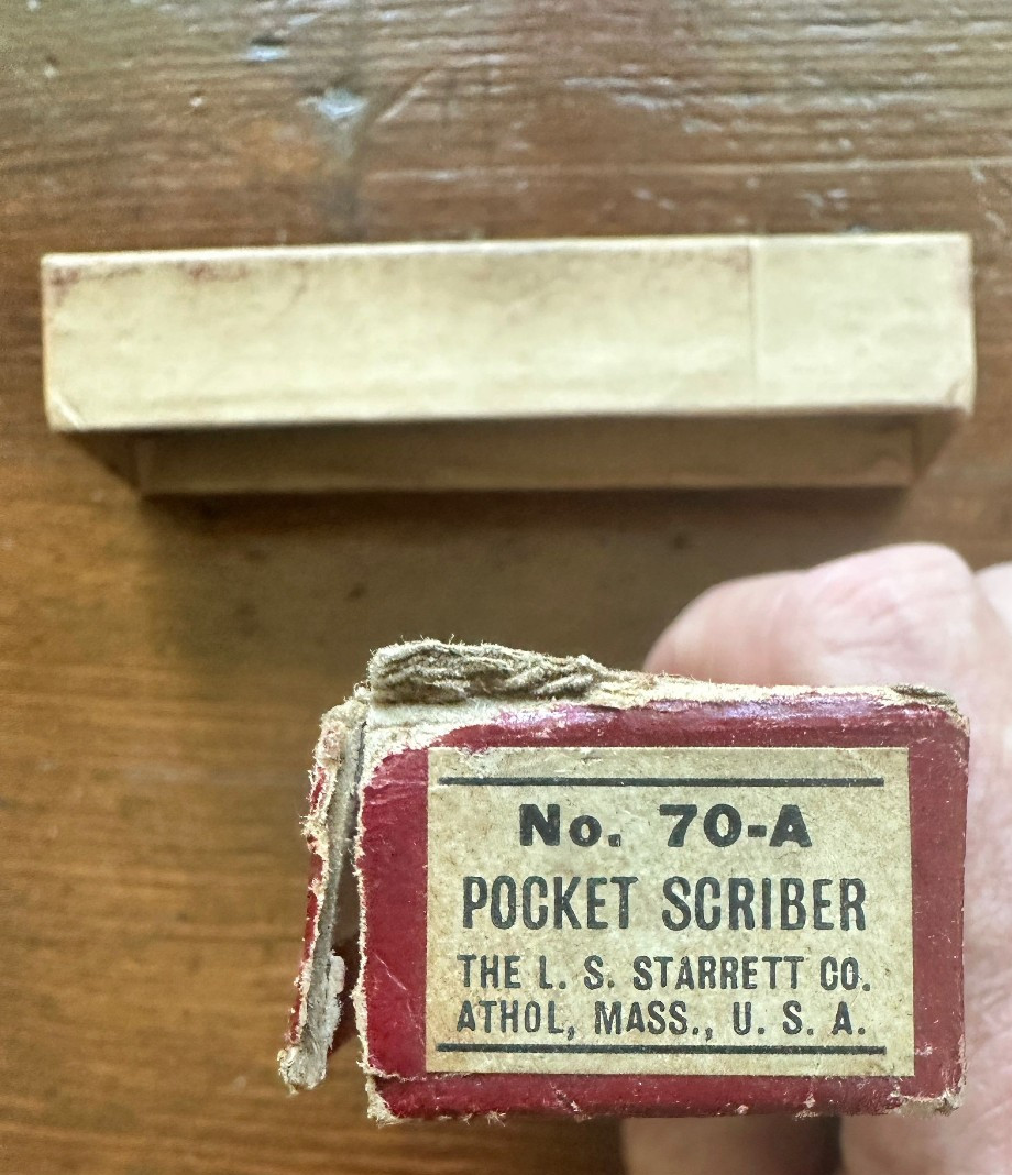 Vintage Starrett model 70-A Pocket Scriber box (BOX ONLY) 3 Corners Are Torn