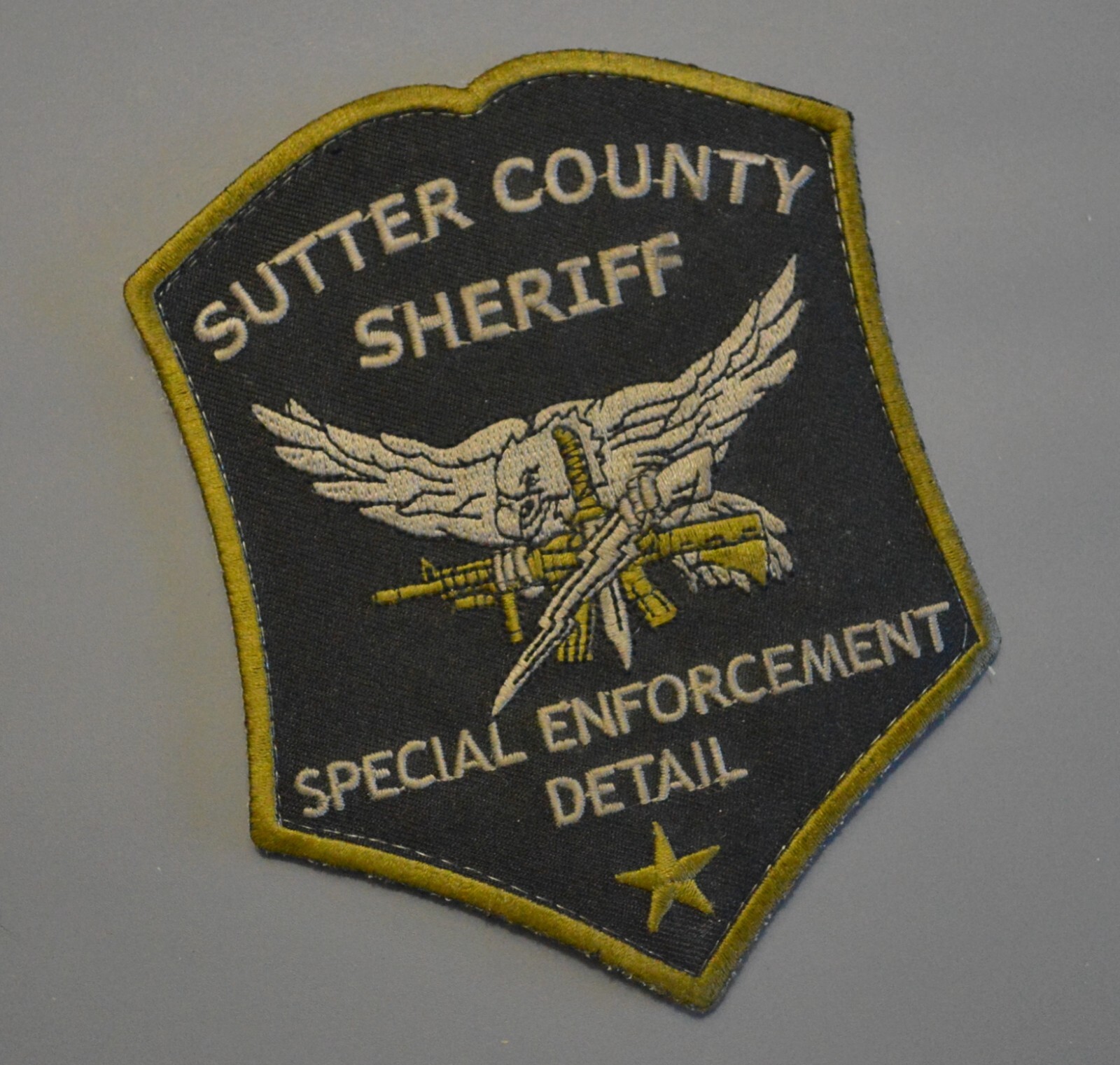 Sutter County Sheriff Special Enforcement Detail Subdued Patch ++ Mint CA