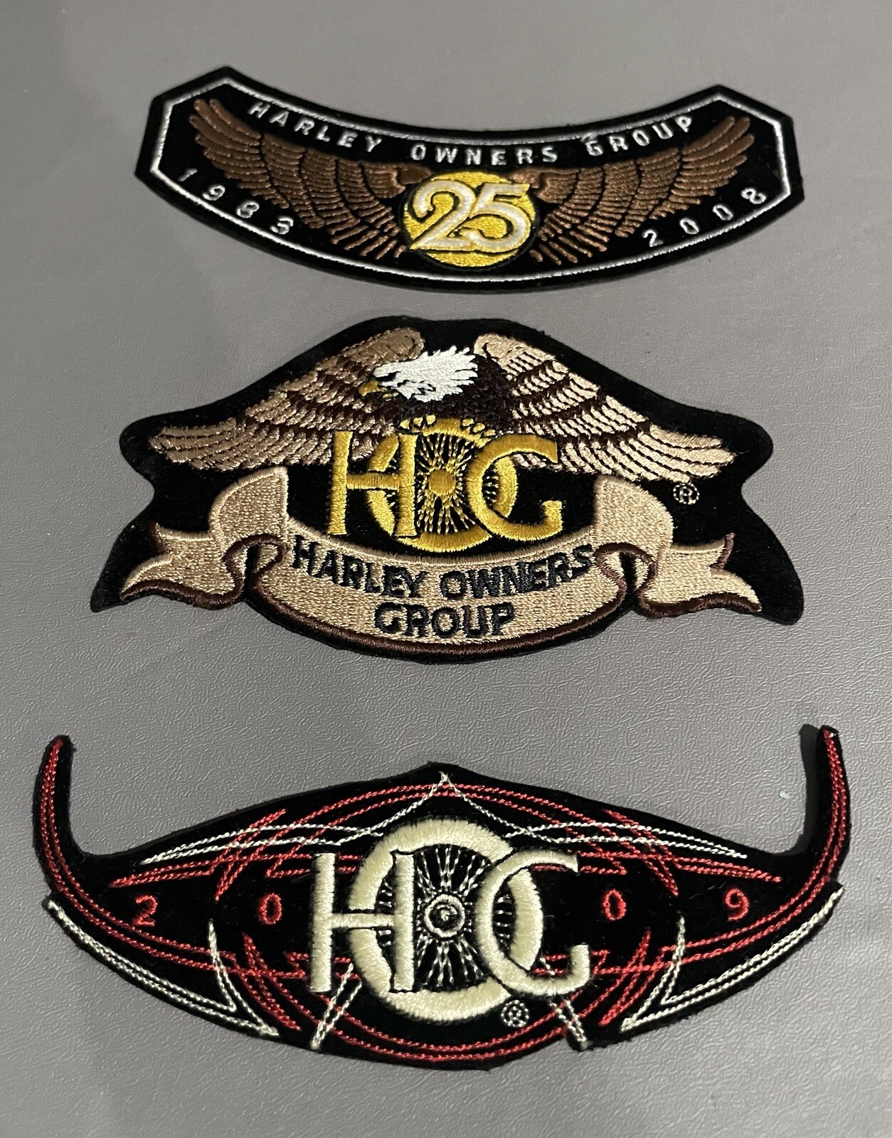2008-2009 Harley Davidson Owners Group HOG Patches Lot Of 3