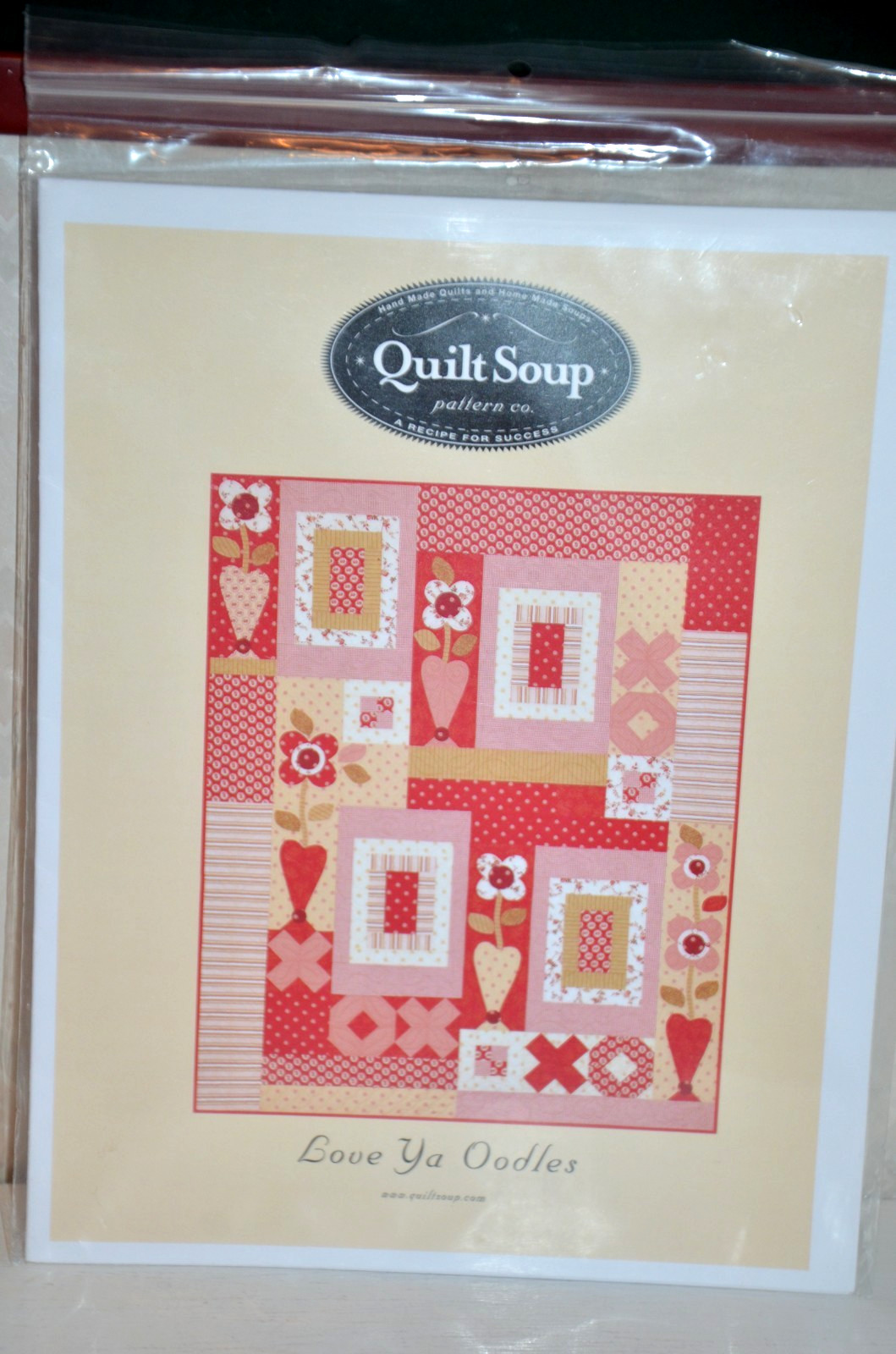 Love Ya Oodles 64" X 80" Quilt Pattern by Quilt Soup- uncut hearts & flowers
