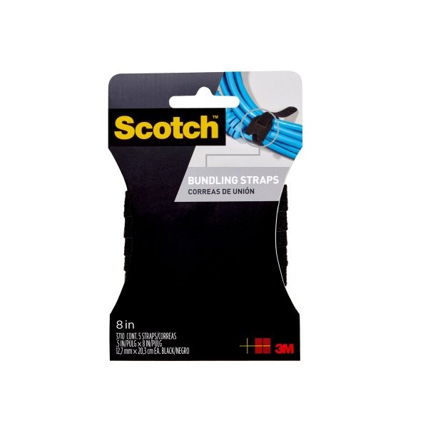 Scotch Bundling Wraps & Straps: 1/2 in. width (Black)