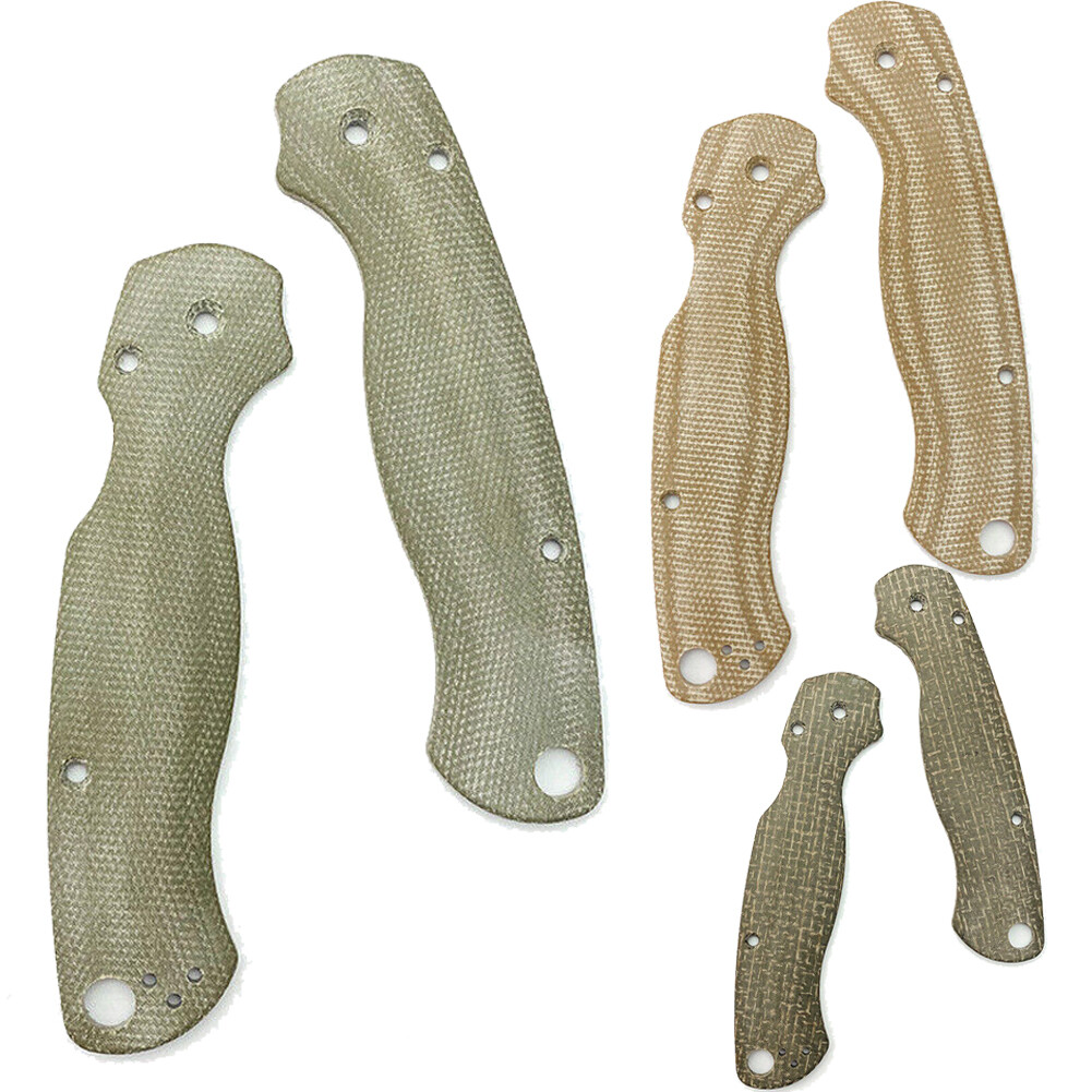 1 Pair Custom Micarta Scales Handle Grips For Spider Spyderco Paramilitary 2 C81