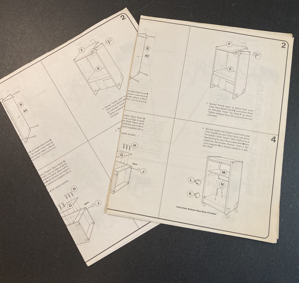 Vtg RadioShack Furniture Assembly Instruction For Poster Art Ephemera Diagram