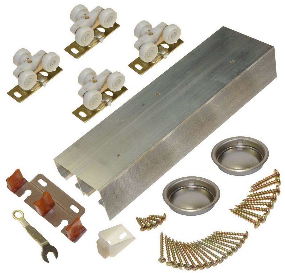 Johnson Hardware JH138F602D 138F Series 60" Aluminum Track - Mill Grade