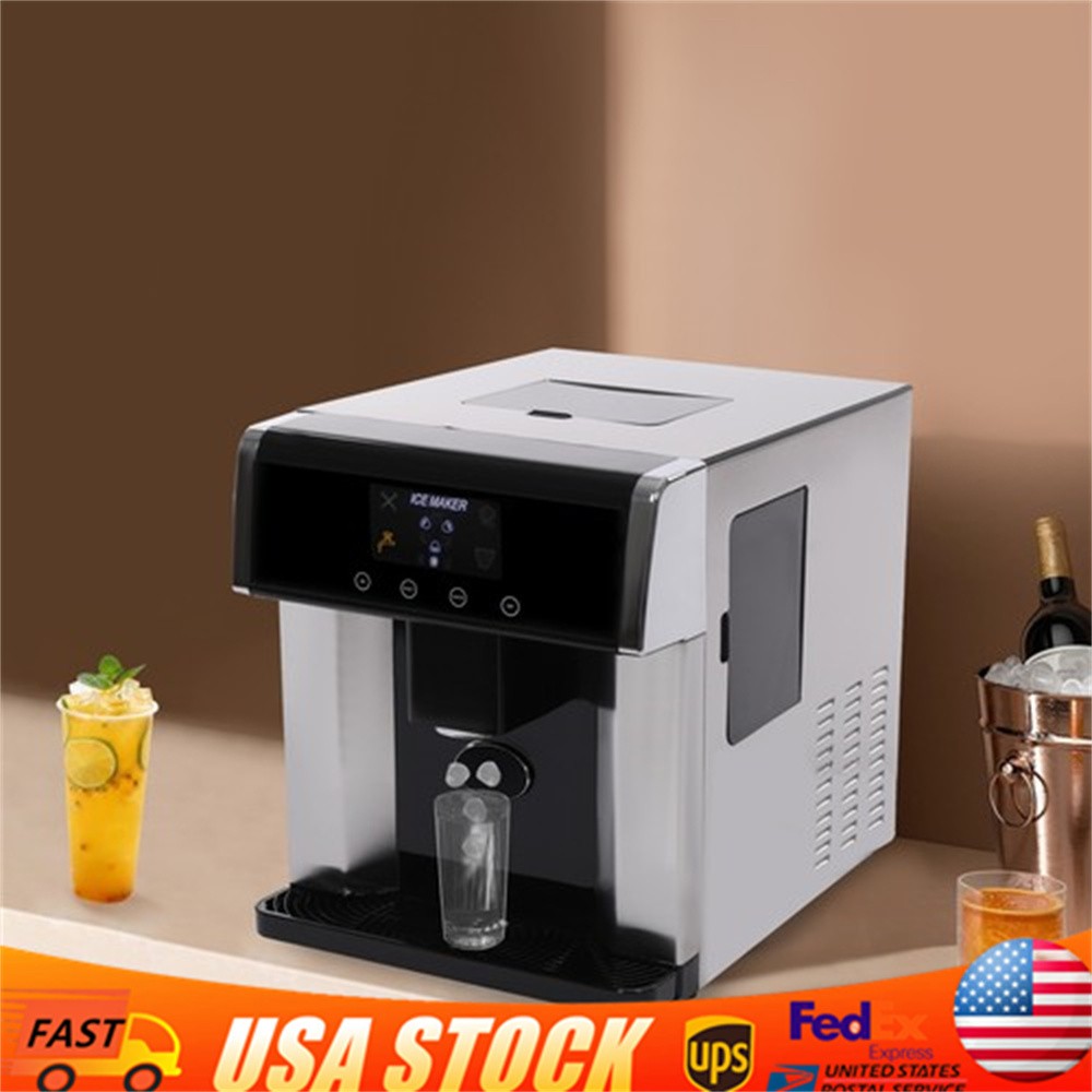 Ice Maker,Water Dispenser with Visual Window, Countertop Cold Water Dispenser