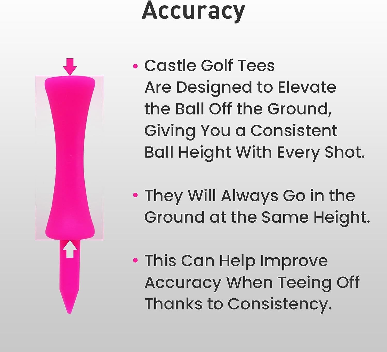 VEASAERS Golf Castle Tees Plastic Step Down Unbreakable Mixed Value 60 Count,...
