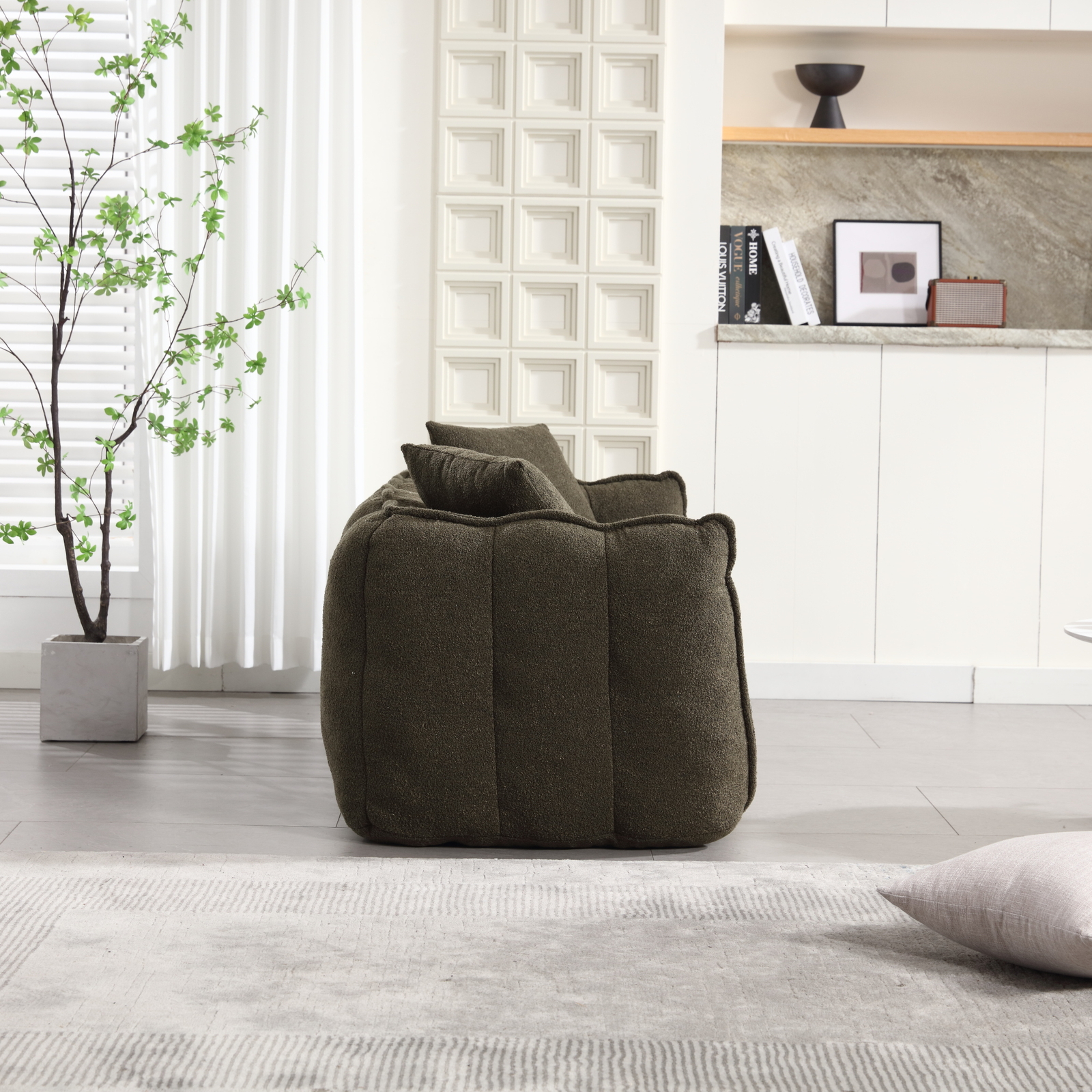 Bean Bag Sofa with high resilience foam core BeanBag Chair 2 people Olive+Green