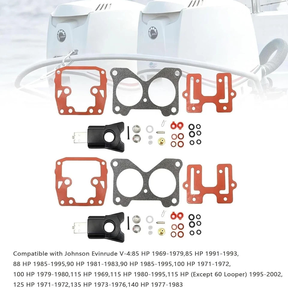 Carburetor Carb Rebuild Kits with Float Compatible With Johnson Evinrude