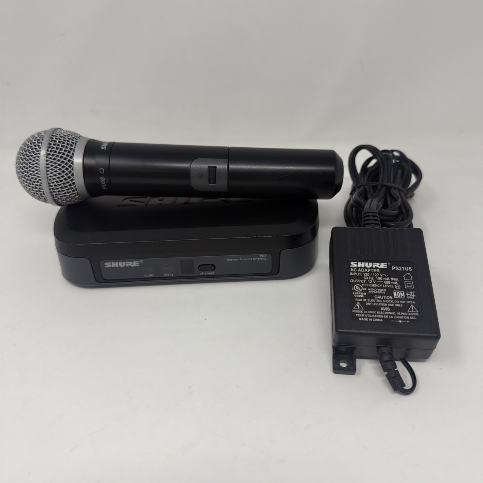 Shure Wireless Microphone Set - PG2/PG58 Transmitter & PG4 Receiver Diversity
