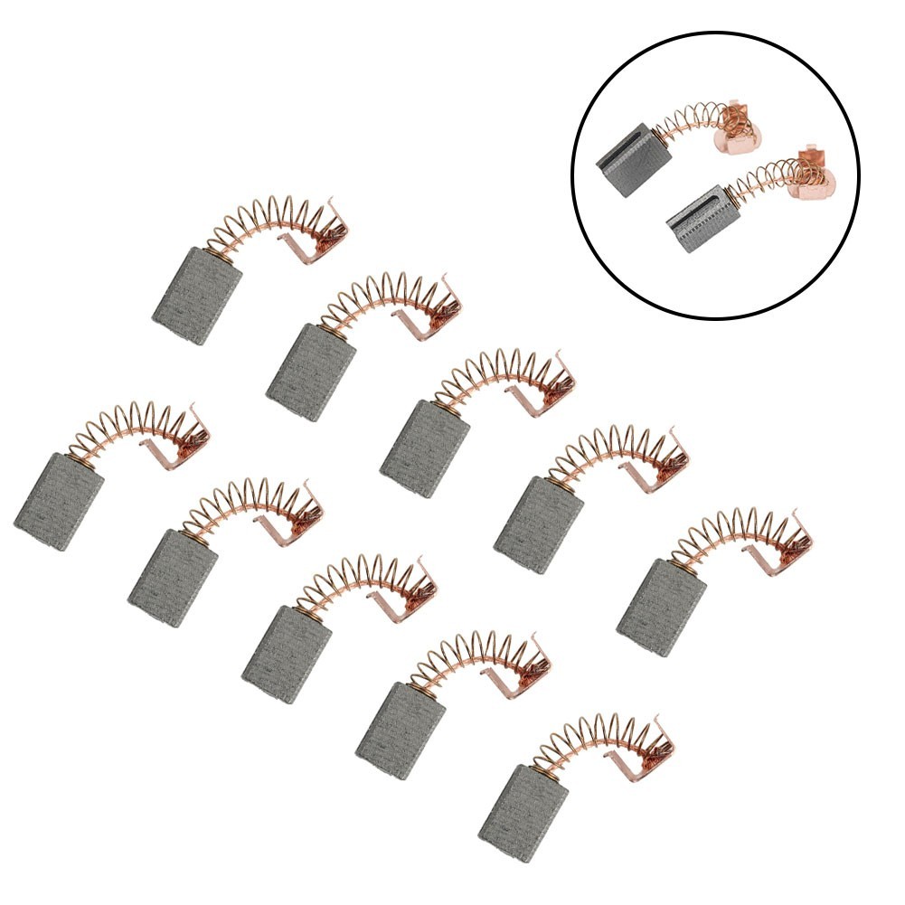 10 Pairs Angle Grinder Motor Carbon Brushes Replacement Part Power Tool