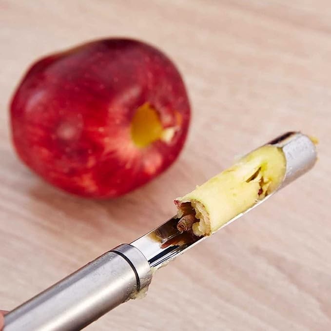 Stainless Steel Apple Corer - Fruit & Vegetable Corer - Seed Remover - Cutter