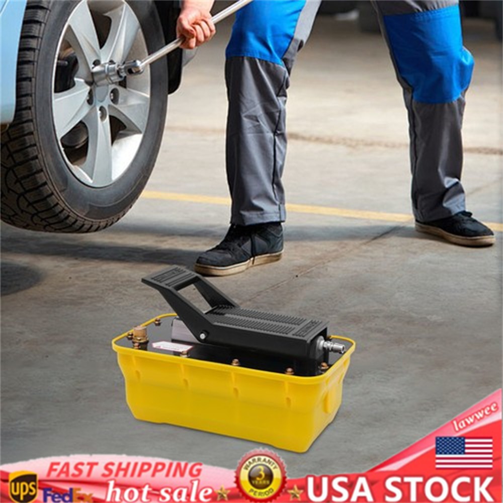 Air Hydraulic Jack Pump Rotary Lift Auto Body Frame Machines 2.3L +Air Hose USA