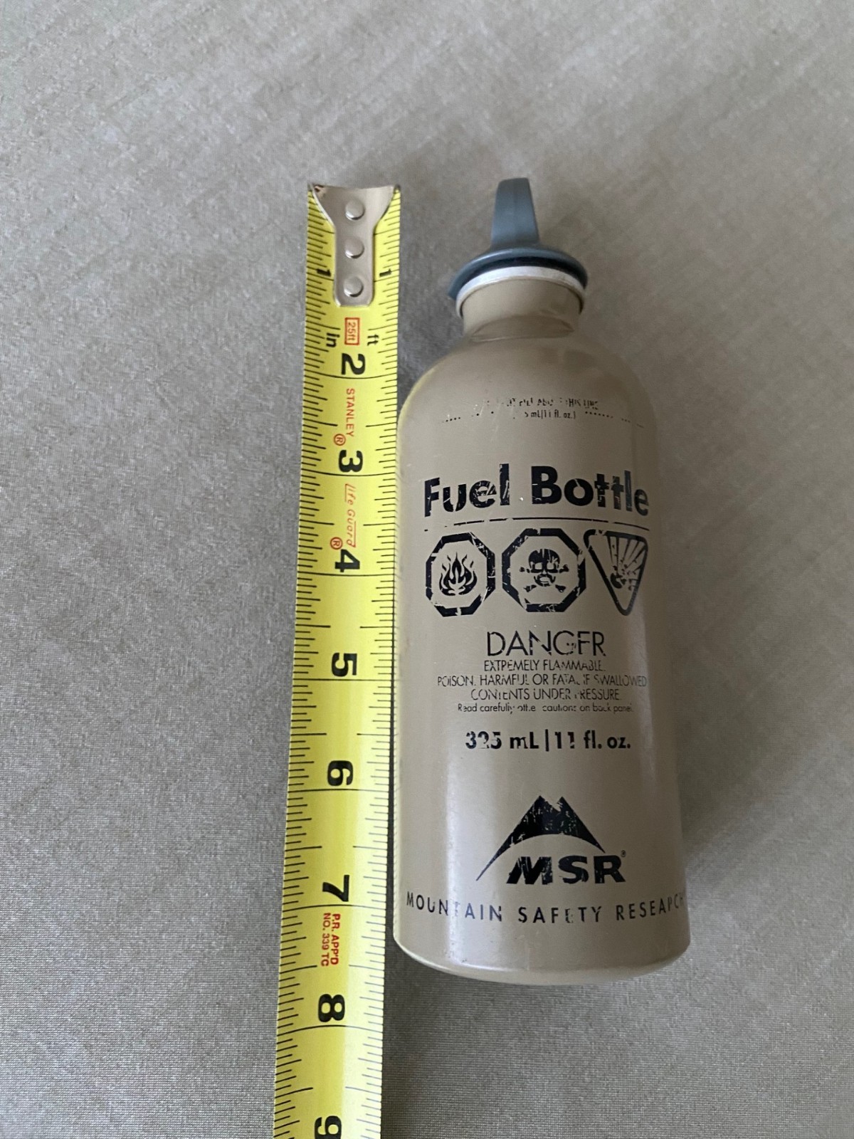 MSR Fuel Bottle 11 oz Military Tan US SOCOM Navy SEAL NSW