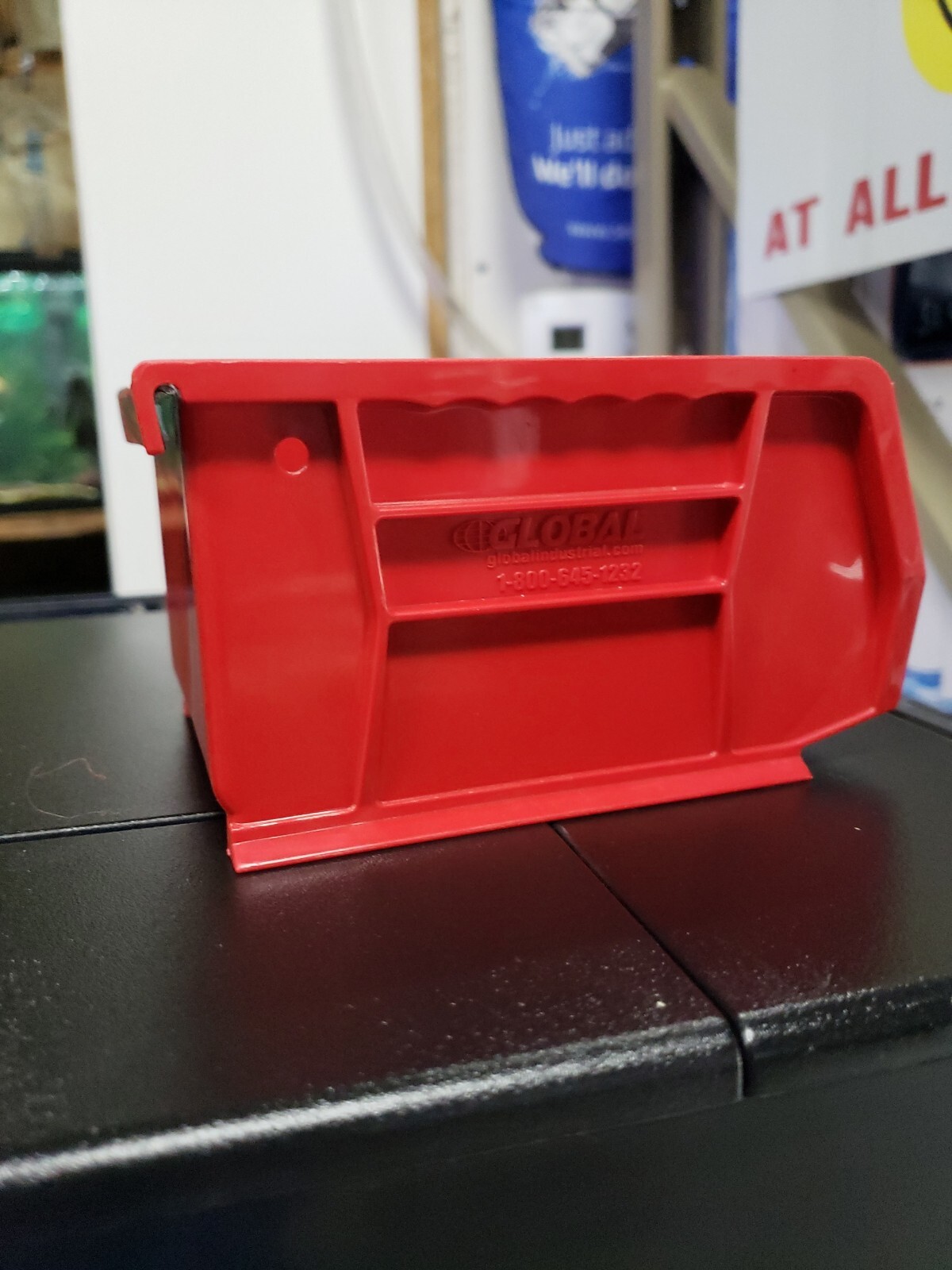Plastic Storage Bins, 4-1/8 x 5-3/8 x 3 Red Heavy Duty (Global Industrial)