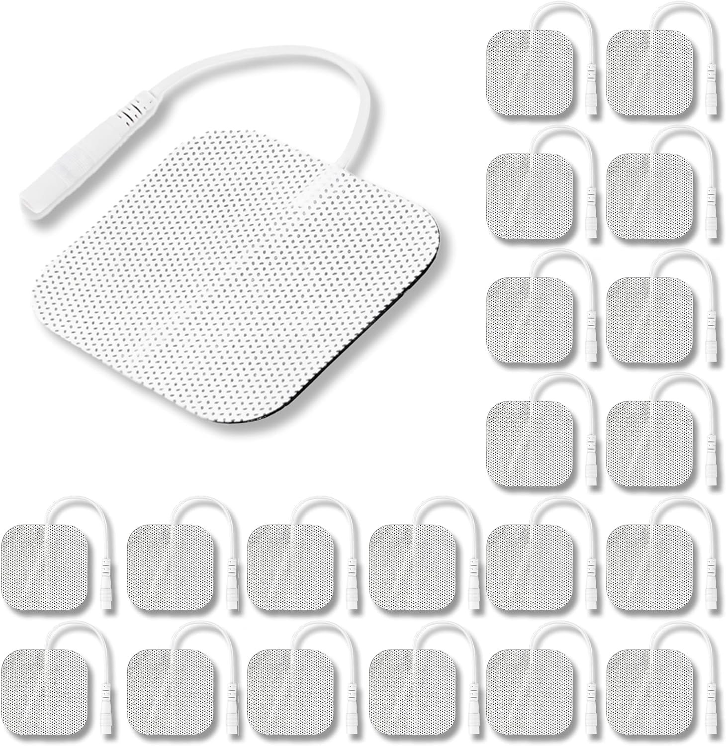Syrtenty TENS Unit Pads 2x2 20pcs Reusable Replacement Electrode Patches for...