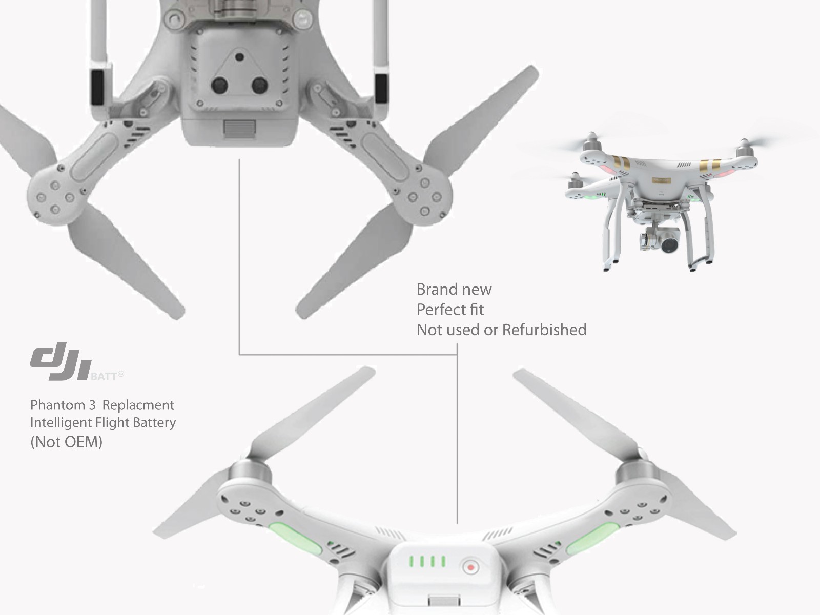 DJI Phantom3 Professional Advanced Standard Intelligent LiPo Replacement Battery