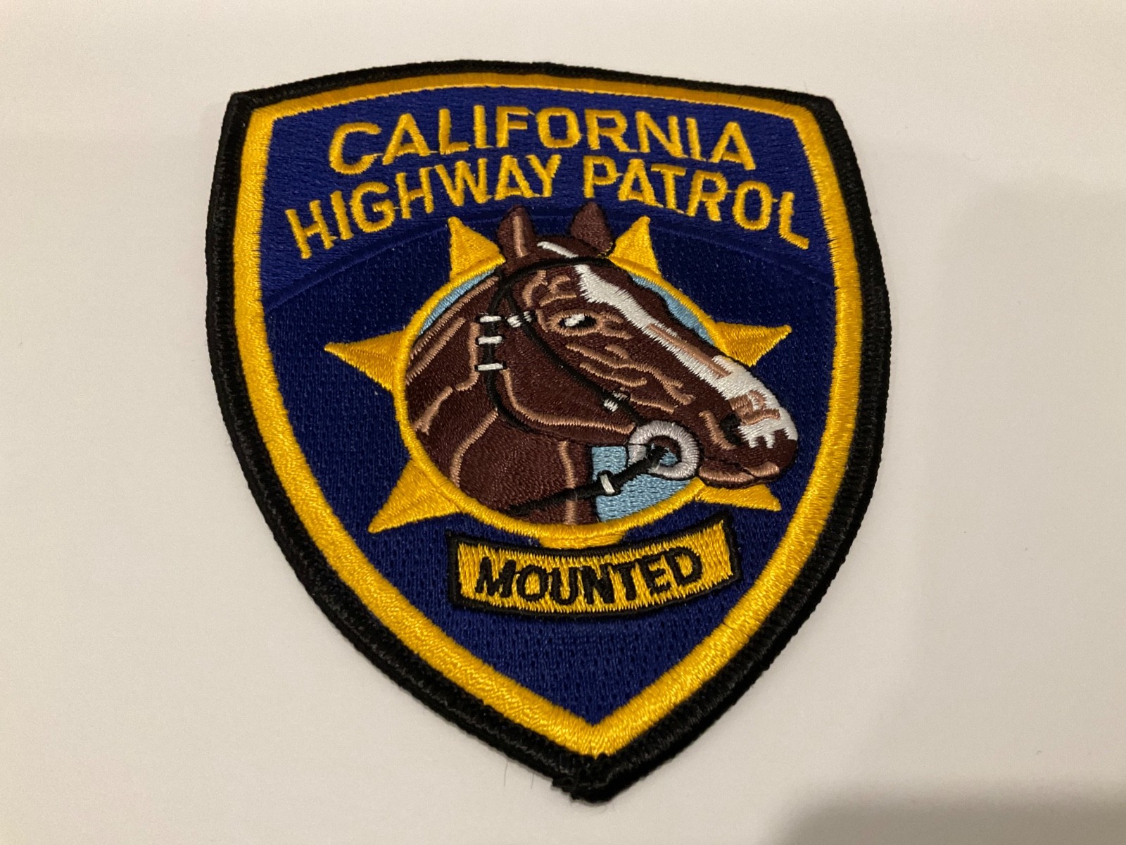 California Hwy Patrol Mounted Police State CA horse patch