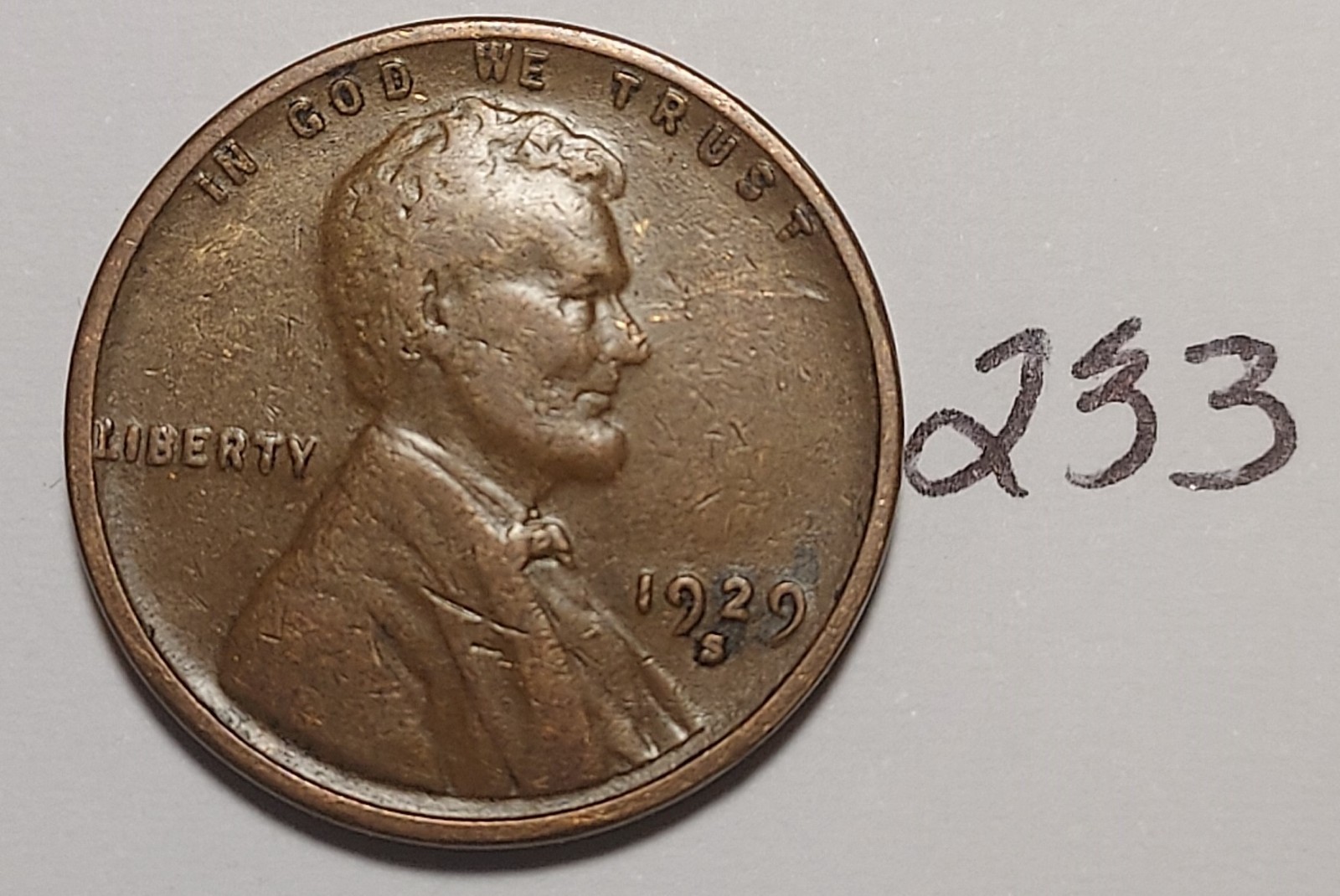1929-S Lincoln Wheat Cent FINE  #233