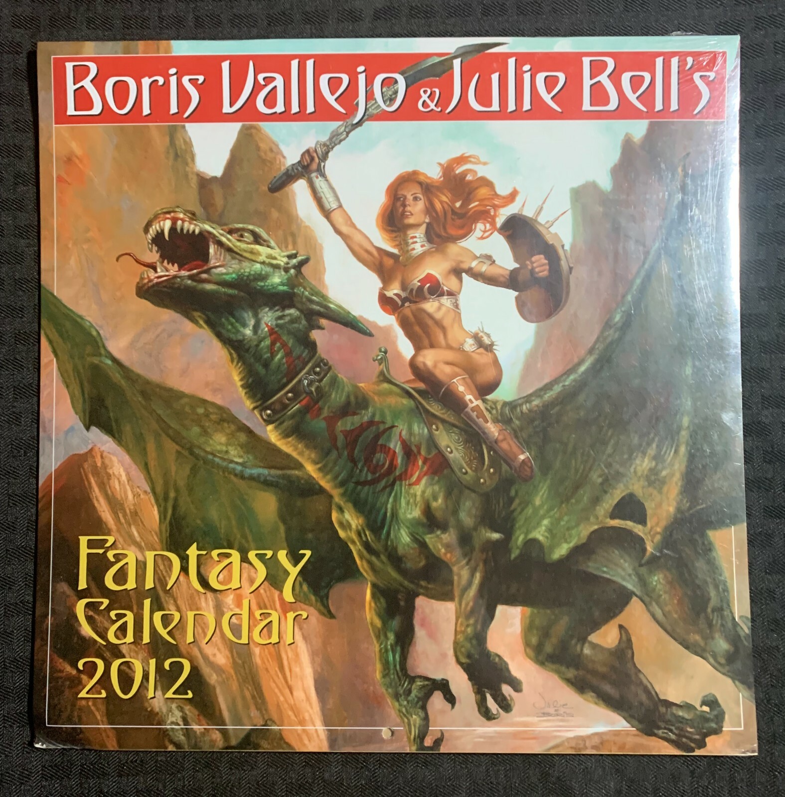 2012 BORIS VALLEJO & JULIE BELL 12-Month Fantasy Calendar SEALED Workman Co.