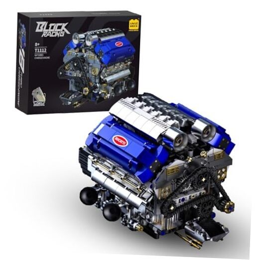 V8 Engine Model Kit That Runs, Motorized Engine Building Set for Adults,