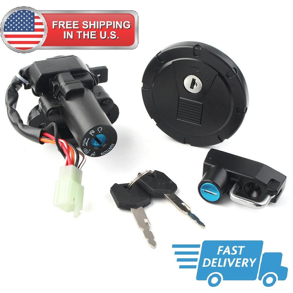 For Kawasaki KLX250SF 09-10 KLX250S 2009-2020 Ignition Switch Fuel Gas Cap Set