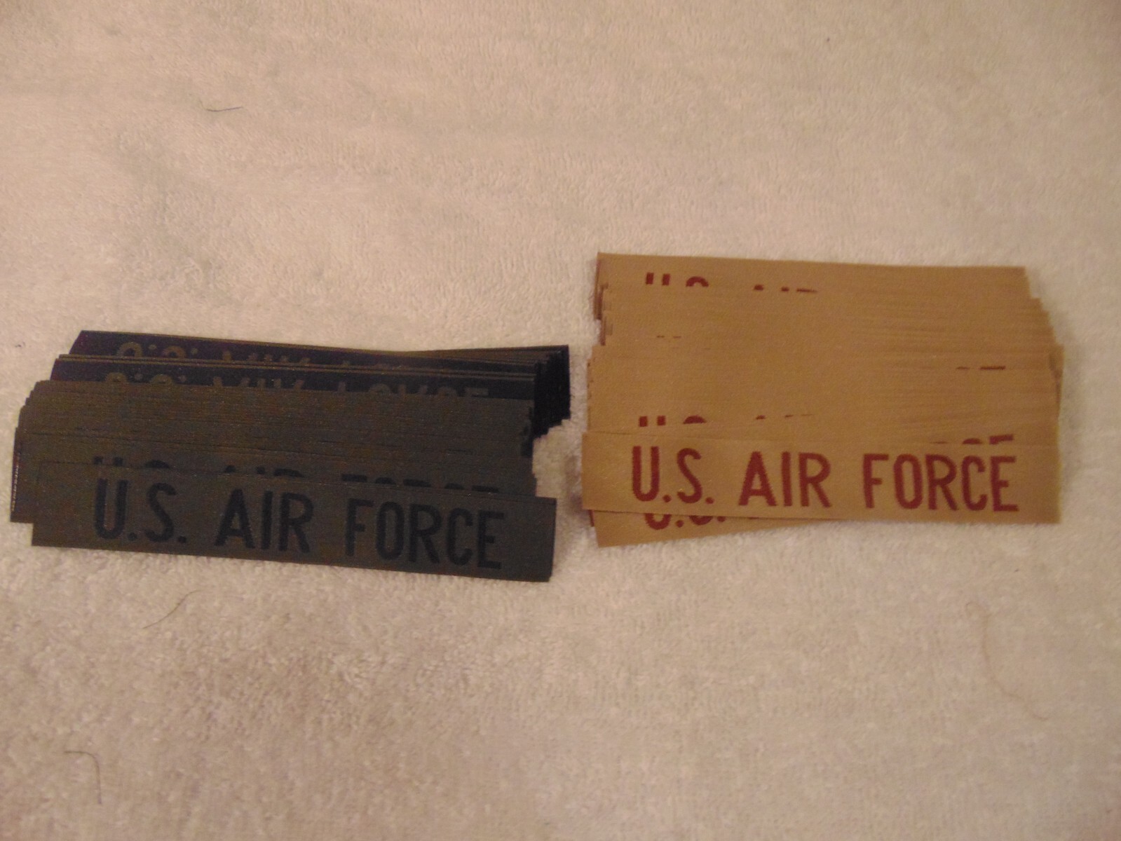 DEALER / COLLECTOR LOT OF 100  US AIR FORCE UNIFORM TAPES;GREEN & DESERT