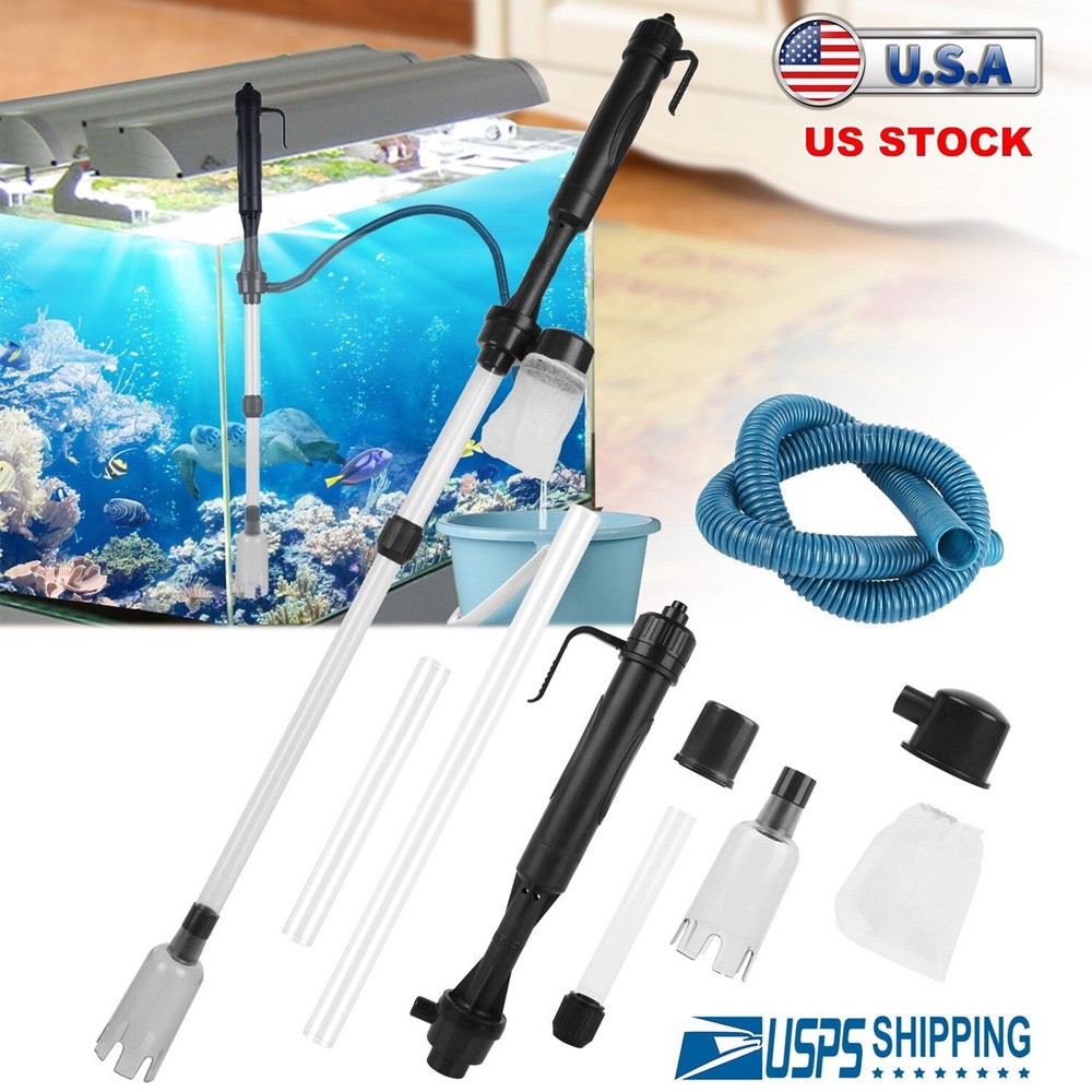 Electric Aquarium Siphon Water Change Vacuum Gravel Cleaner Pump