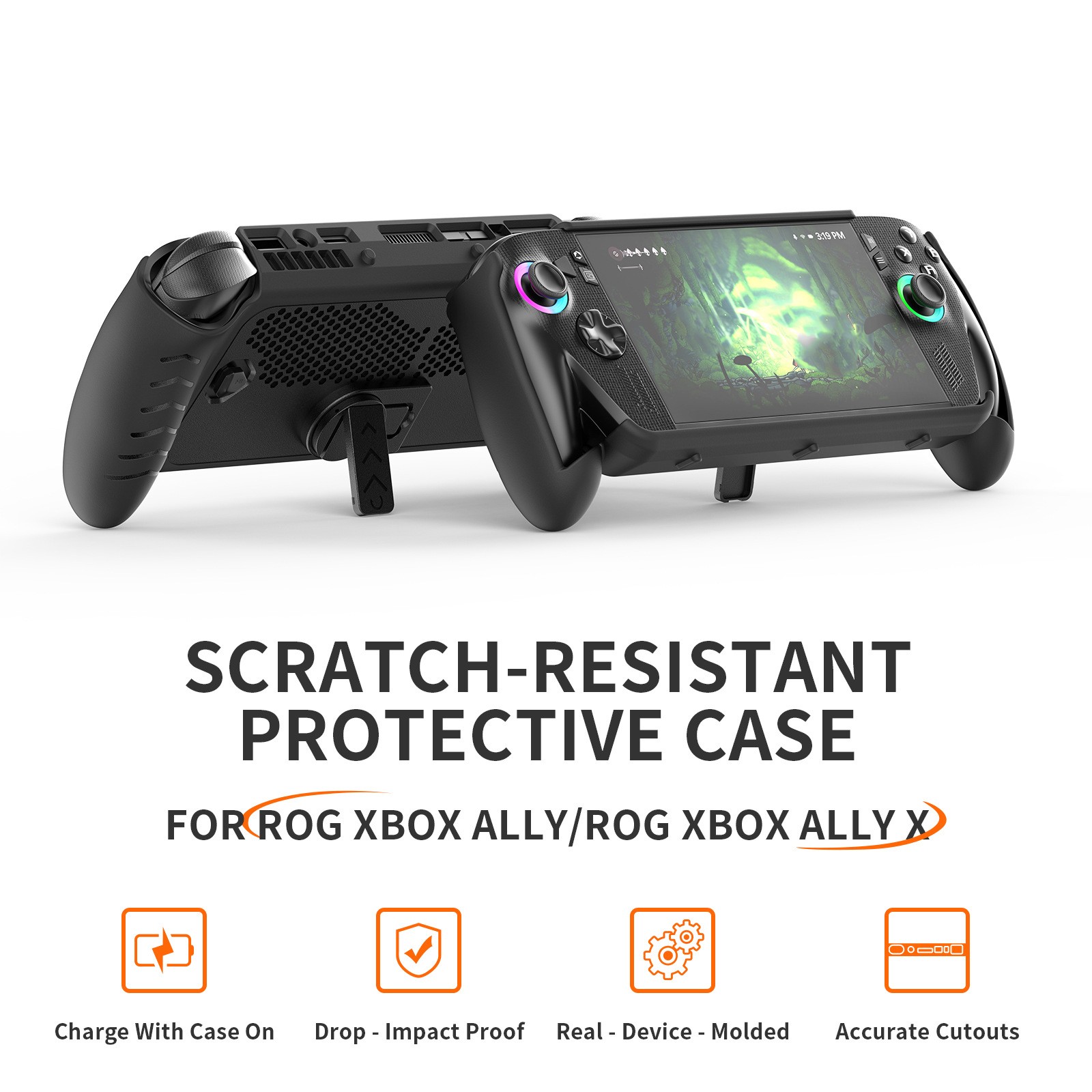 For ROG Xbox Ally/Ally X Protective Case Cover with Bracket Game Console Case