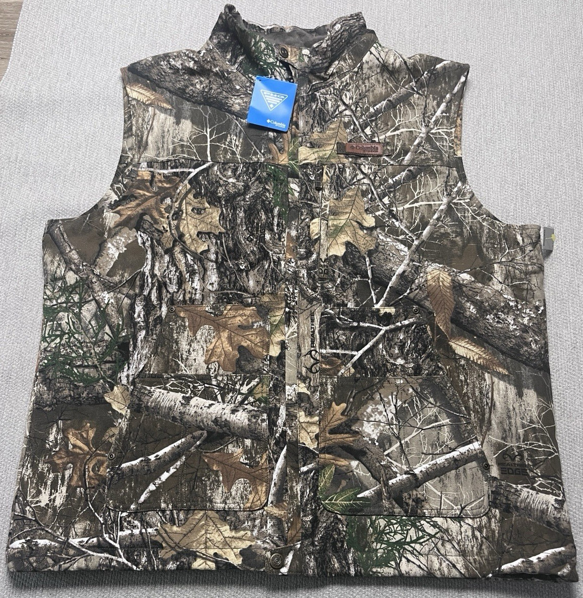 Columbia PHG Real Tree Edge Camo Roughtail Camo Hunting Vest Size XL