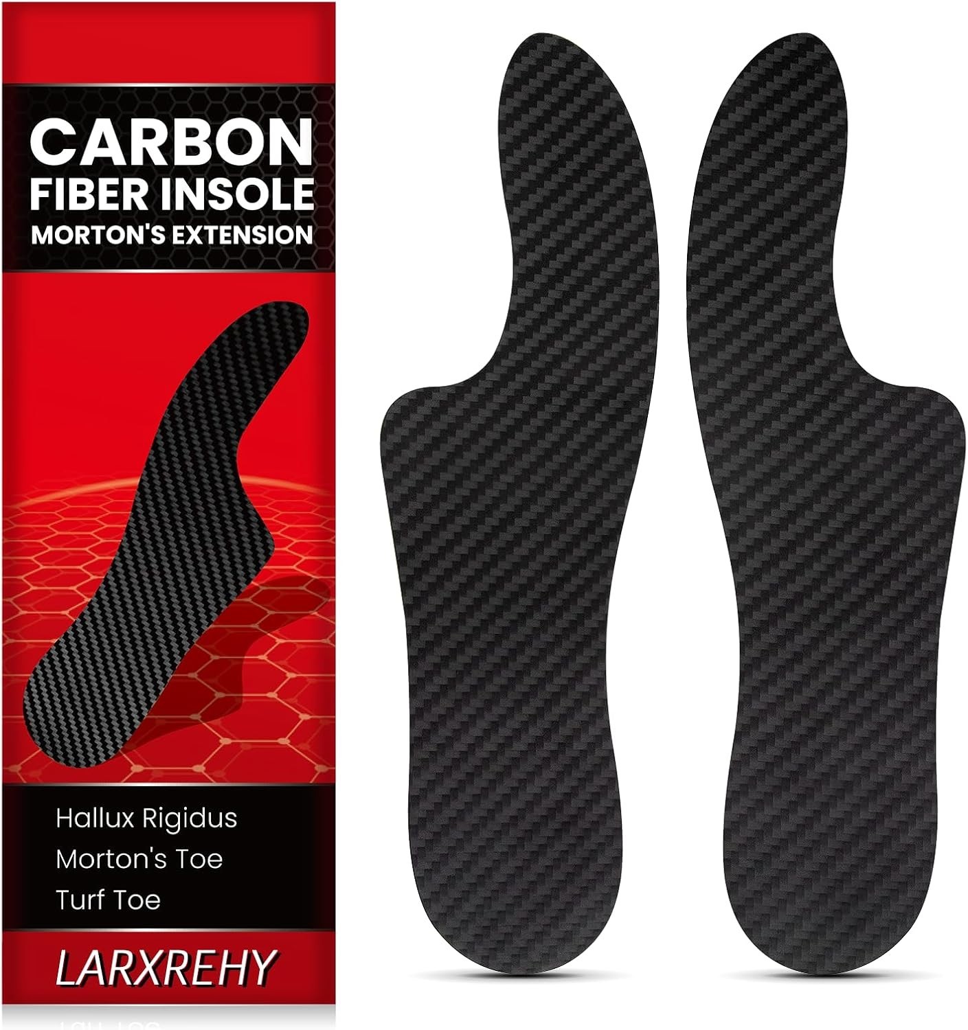 Carbon Fiber Insole(1 Pair): Rigid Shoe Insert for Men & Women - for Morton's...