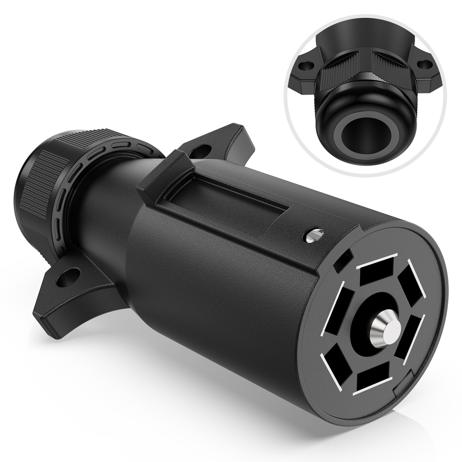 7 Pin Trailer Plug Waterproof 7 Point Trailer Wiring Replacement Plug Adapter