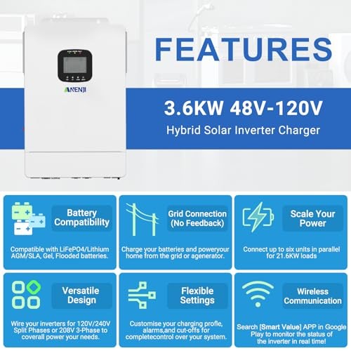 3600W Hybrid Inverter 48V Parallel System