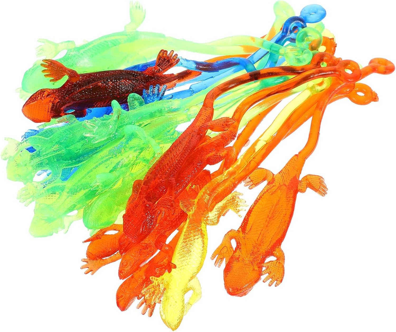 Toyvian 20Pcs Stretchy Sticky Lizards Toys Funny Gecko Fidget Toys...