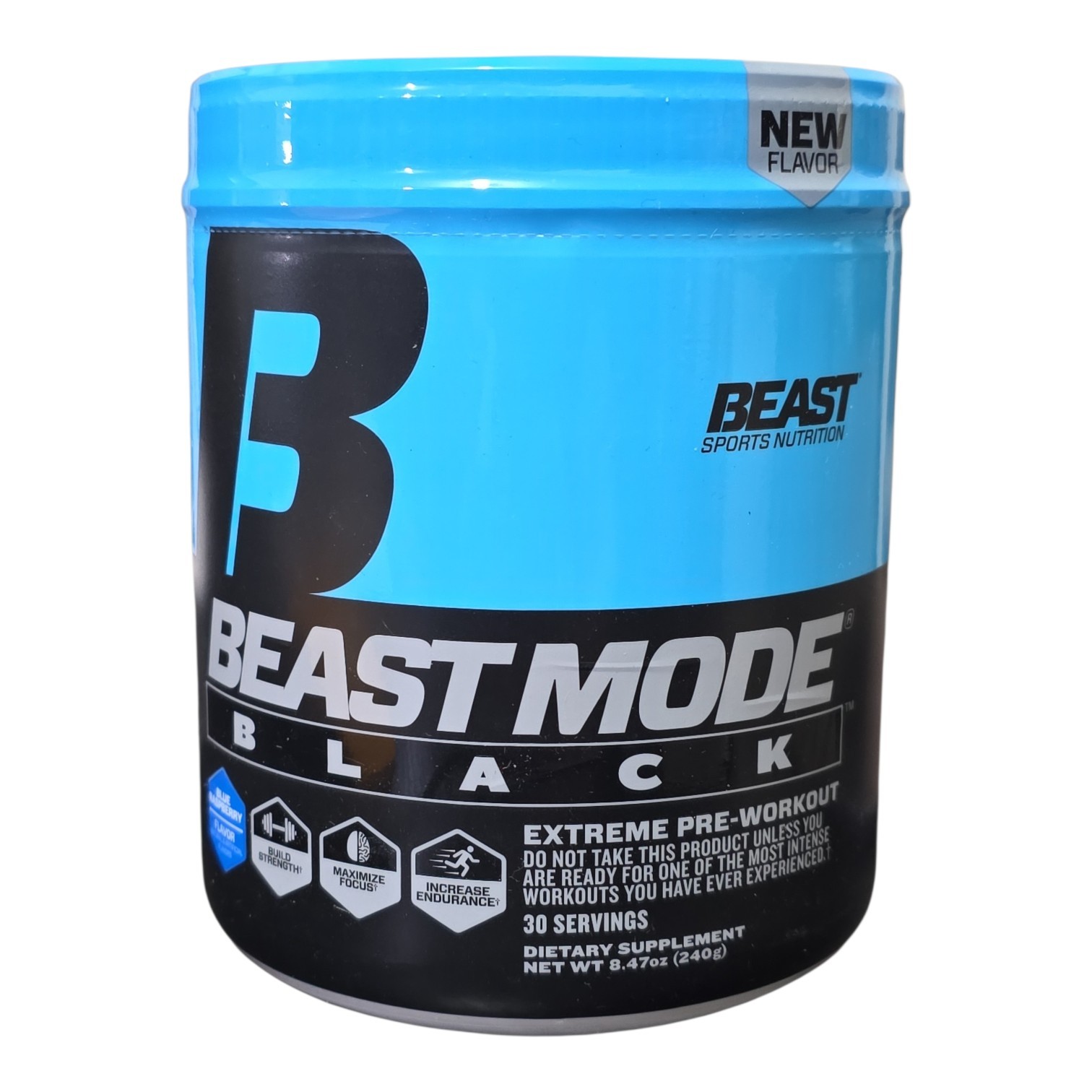 Beast Sports Nutrition Beastmode Black Extreme Pre Workout Blue Raspberry