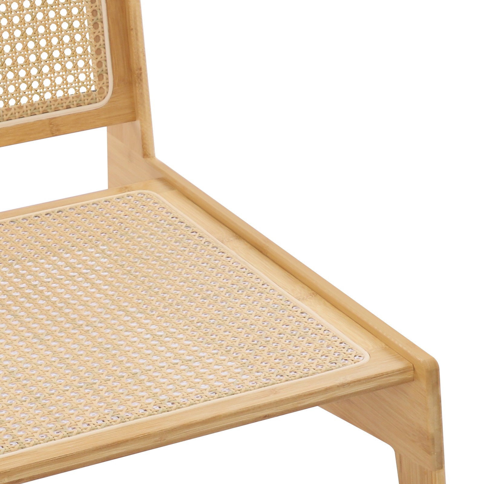 Home Bamboo Chair, Accent Chair, Comfy Bamboo Chairs, 53x64x58cm, Wood Color