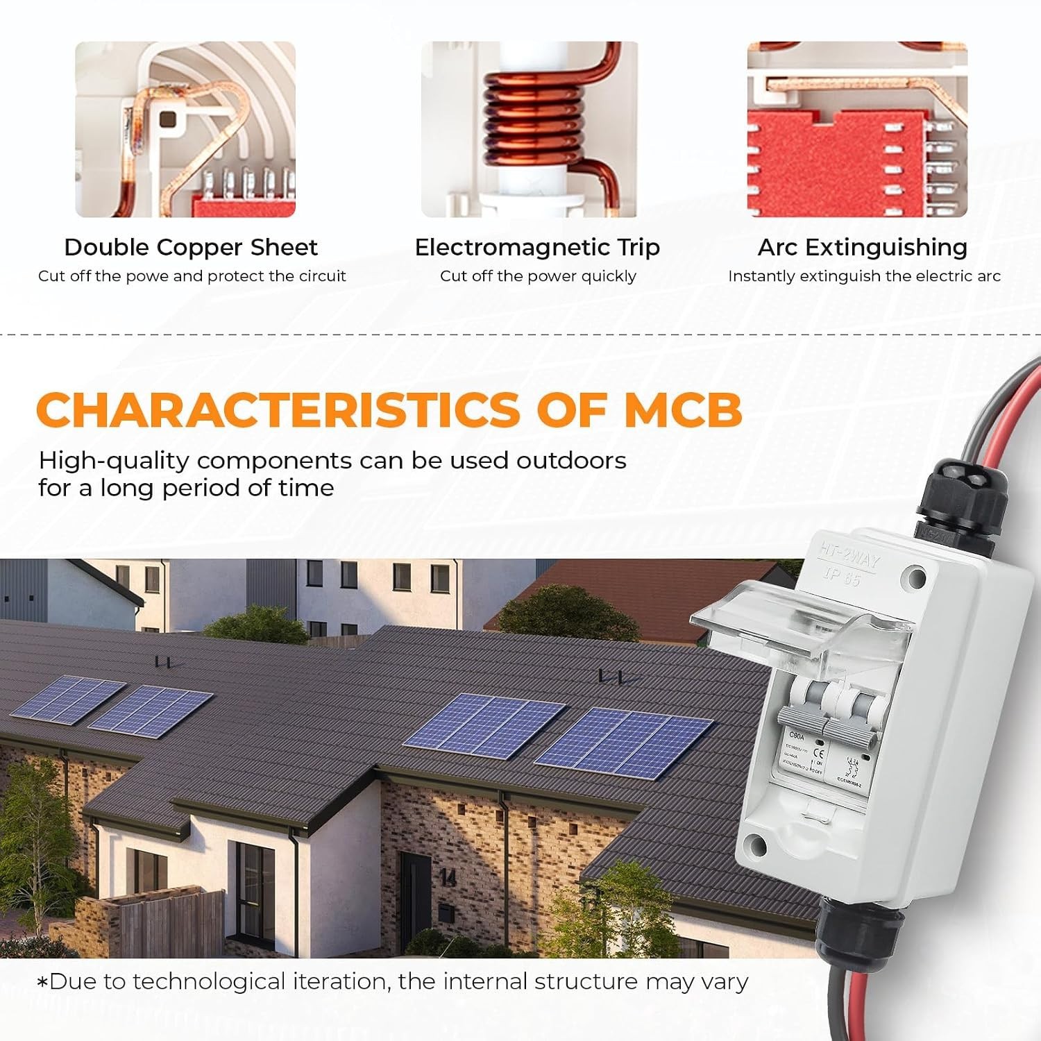 Easy-Install 1000V 60A Solar Disconnect Switch with Waterproof Features for RVs