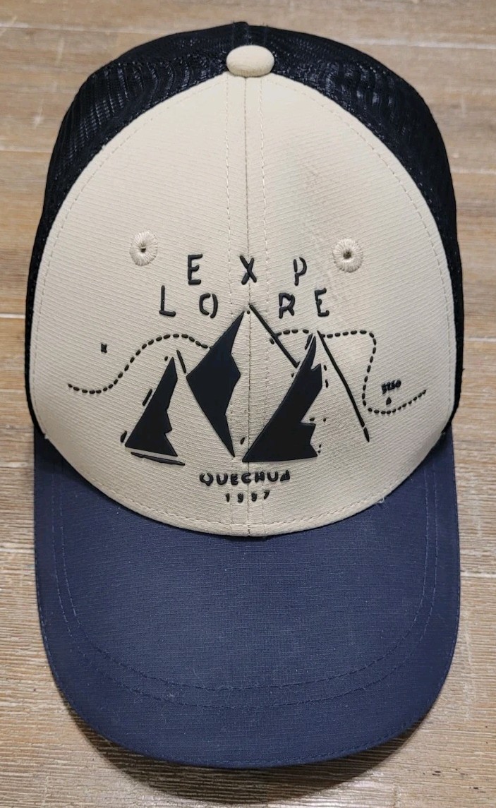 QUECHUA 1987 Explore Hat Cap Snapback 7-15 Yrs Old Junior Size