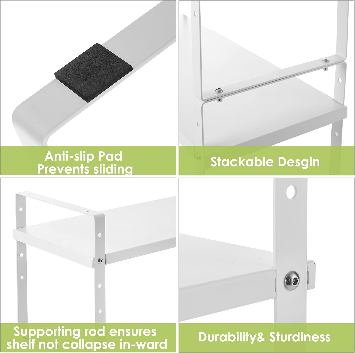 Expandable Cabinet Shelf Organizer Rack Stackable Kitchen Counter Storage