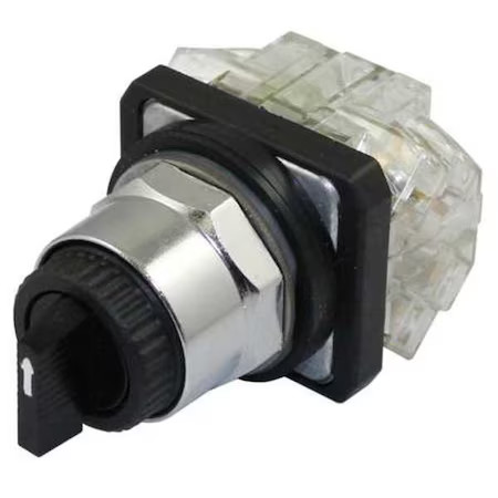 Dayton 30G302 Selectorswitch, Non-Illum, 3Pos, 30Mm, Black